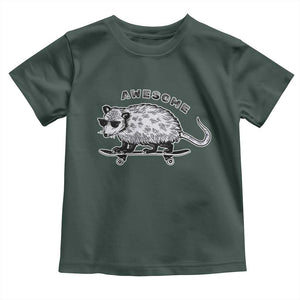 Funny Opossum Meme Toddler T Shirt Awesome Possum Cool 90s Retro Vintage Animal Lover TS02 Dark Forest Green Print Your Wear