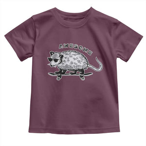 Funny Opossum Meme Toddler T Shirt Awesome Possum Cool 90s Retro Vintage Animal Lover TS02 Maroon Print Your Wear