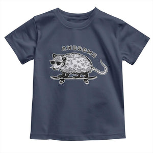 Funny Opossum Meme Toddler T Shirt Awesome Possum Cool 90s Retro Vintage Animal Lover TS02 Navy Print Your Wear