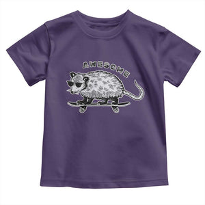 Funny Opossum Meme Toddler T Shirt Awesome Possum Cool 90s Retro Vintage Animal Lover TS02 Purple Print Your Wear