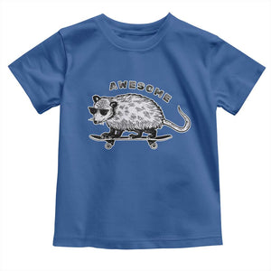 Funny Opossum Meme Toddler T Shirt Awesome Possum Cool 90s Retro Vintage Animal Lover TS02 Royal Blue Print Your Wear