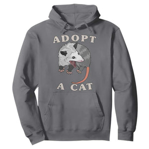 Funny Opossum Meme Hoodie Adopt A Cat Possum Team Trash Vibes TS02 Charcoal Print Your Wear