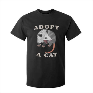 Funny Opossum Meme T Shirt For Kid Adopt A Cat Possum Team Trash Vibes TS02 Black Print Your Wear