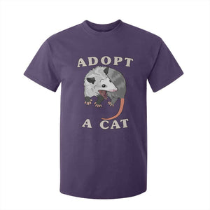 Funny Opossum Meme T Shirt For Kid Adopt A Cat Possum Team Trash Vibes TS02 Purple Print Your Wear