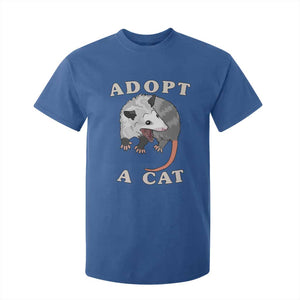 Funny Opossum Meme T Shirt For Kid Adopt A Cat Possum Team Trash Vibes TS02 Royal Blue Print Your Wear