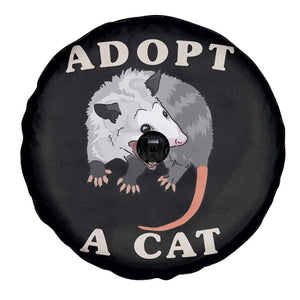 Funny Opossum Meme Spare Tire Cover Adopt A Cat Possum Team Trash Vibes TS02 Print Your Wear