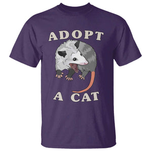 Funny Opossum Meme T Shirt Adopt A Cat Possum Team Trash Vibes TS02 Purple Print Your Wear