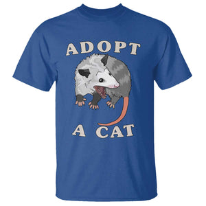 Funny Opossum Meme T Shirt Adopt A Cat Possum Team Trash Vibes TS02 Royal Blue Print Your Wear