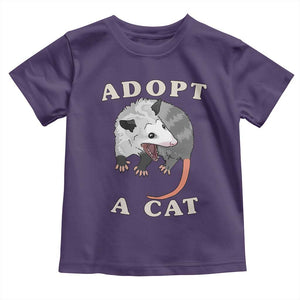 Funny Opossum Meme Toddler T Shirt Adopt A Cat Possum Team Trash Vibes TS02 Purple Print Your Wear