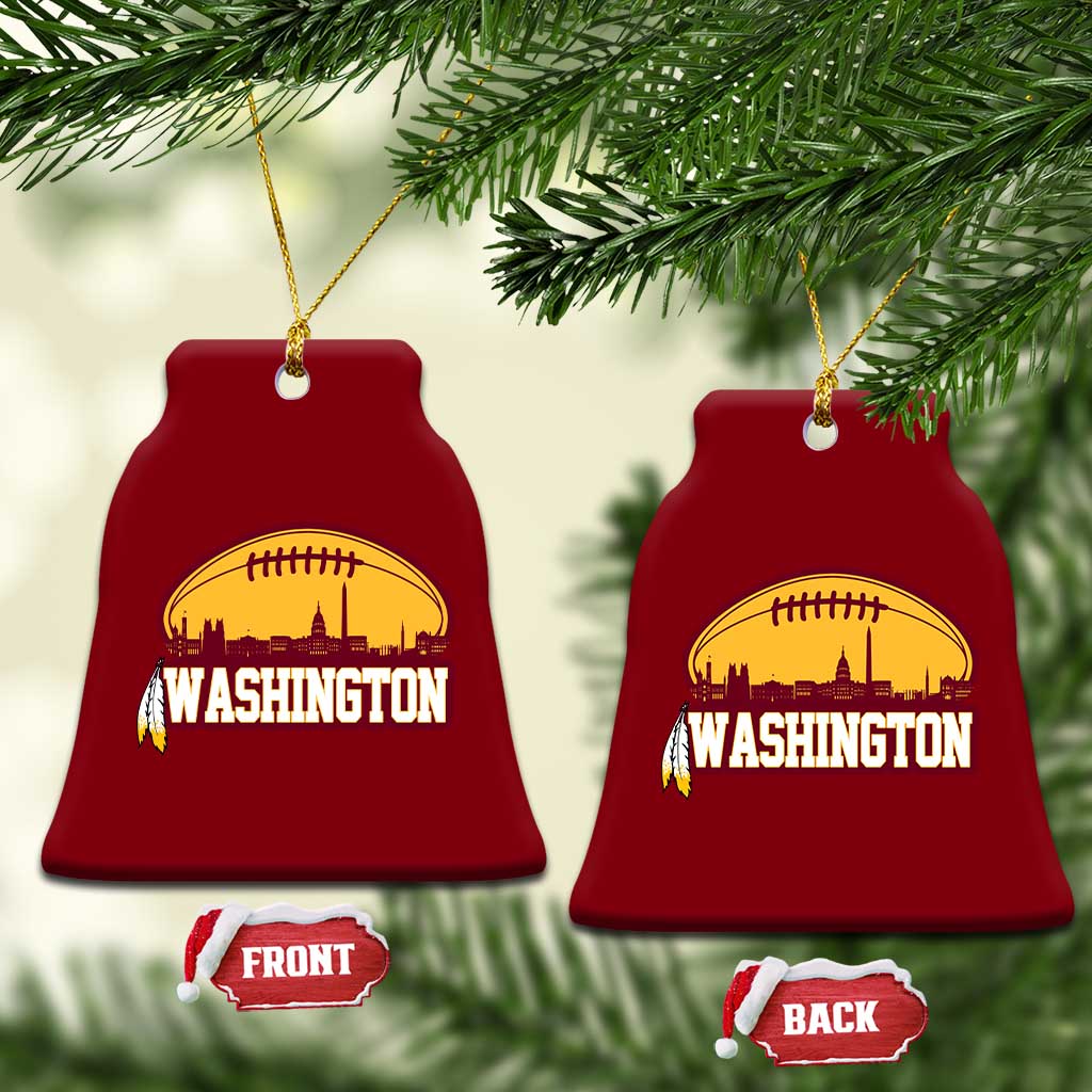 Washington Skyline Native American Feather Pride Ceramic Ornament Football Sports Fan TS02 Print Your Wear