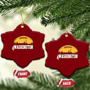 Washington Skyline Native American Feather Pride Ceramic Ornament Football Sports Fan TS02 Print Your Wear