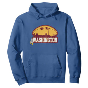 Washington Skyline Native American Feather Pride Hoodie Football Sports Fan TS02 Royal Blue Print Your Wear