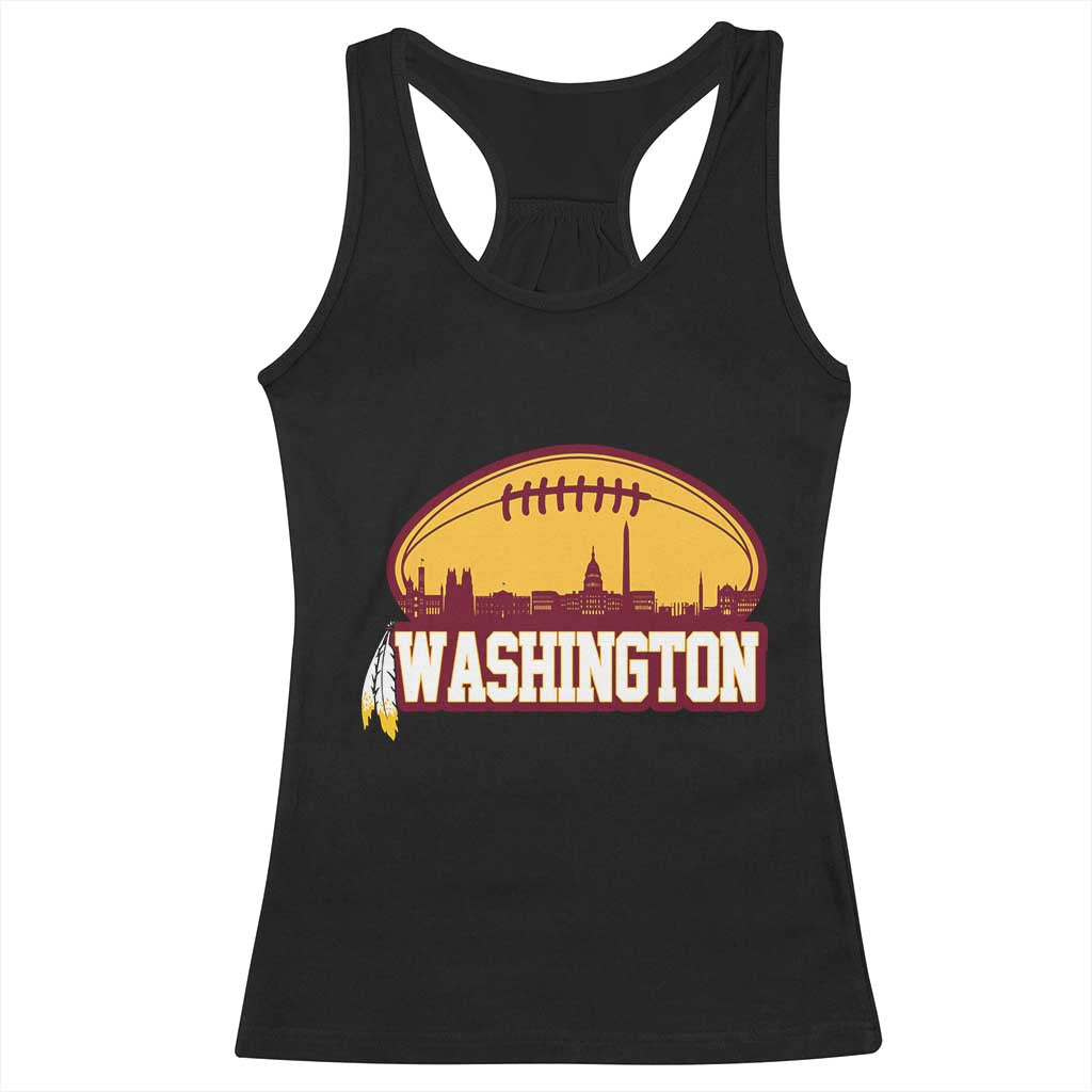 Washington Skyline Native American Feather Pride Racerback Tank Top Football Sports Fan TS02 Black Print Your Wear