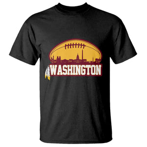 Washington Skyline Native American Feather Pride T Shirt Football Sports Fan TS02 Black Print Your Wear