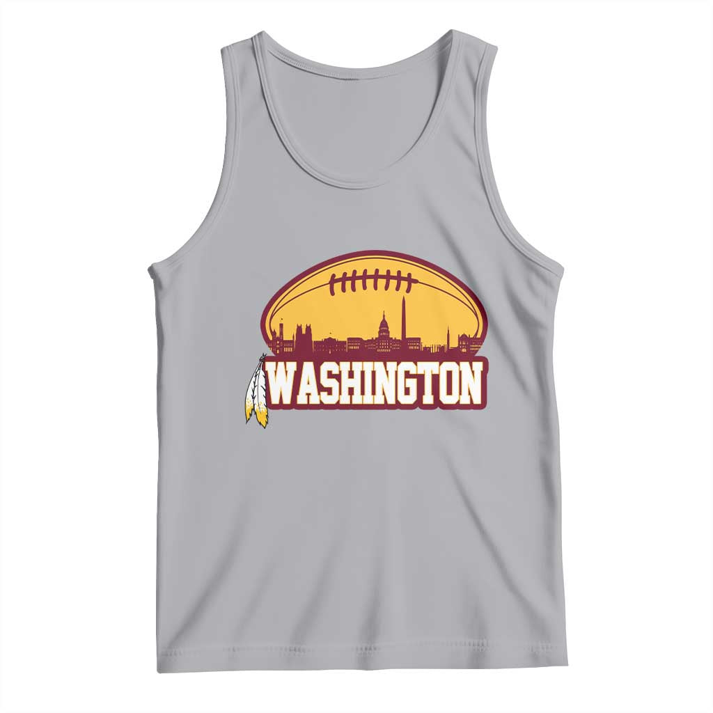 Washington Skyline Native American Feather Pride Tank Top Football Sports Fan TS02 Athletic Heather Print Your Wear