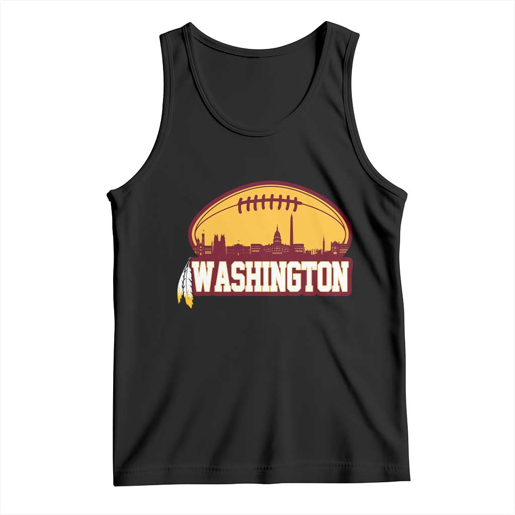 Washington Skyline Native American Feather Pride Tank Top Football Sports Fan TS02 Black Print Your Wear
