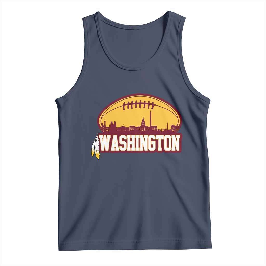 Washington Skyline Native American Feather Pride Tank Top Football Sports Fan TS02 Navy Print Your Wear