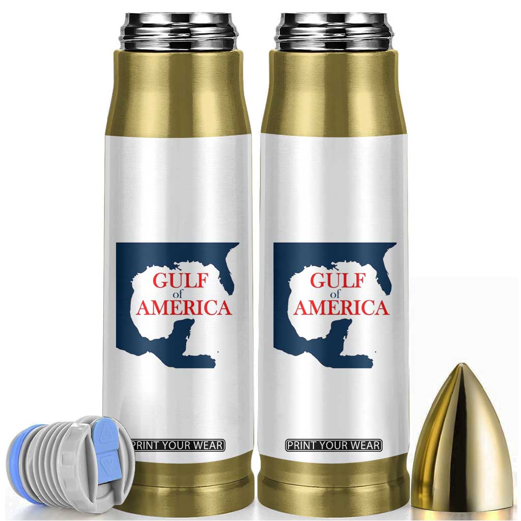 Trump America's Gulf Bullet Tumbler North America Map TS02 White Print Your Wear