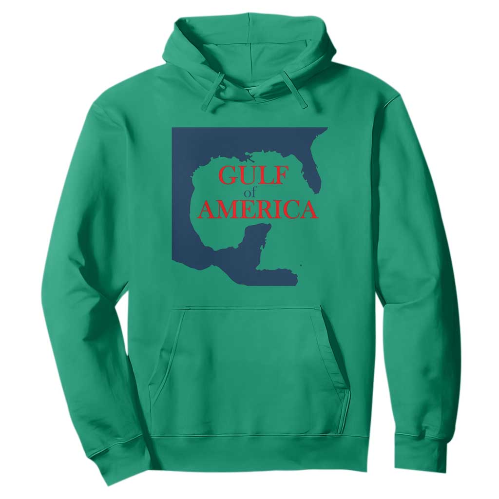 Trump America's Gulf Hoodie North America Map TS02 Irish Green Print Your Wear