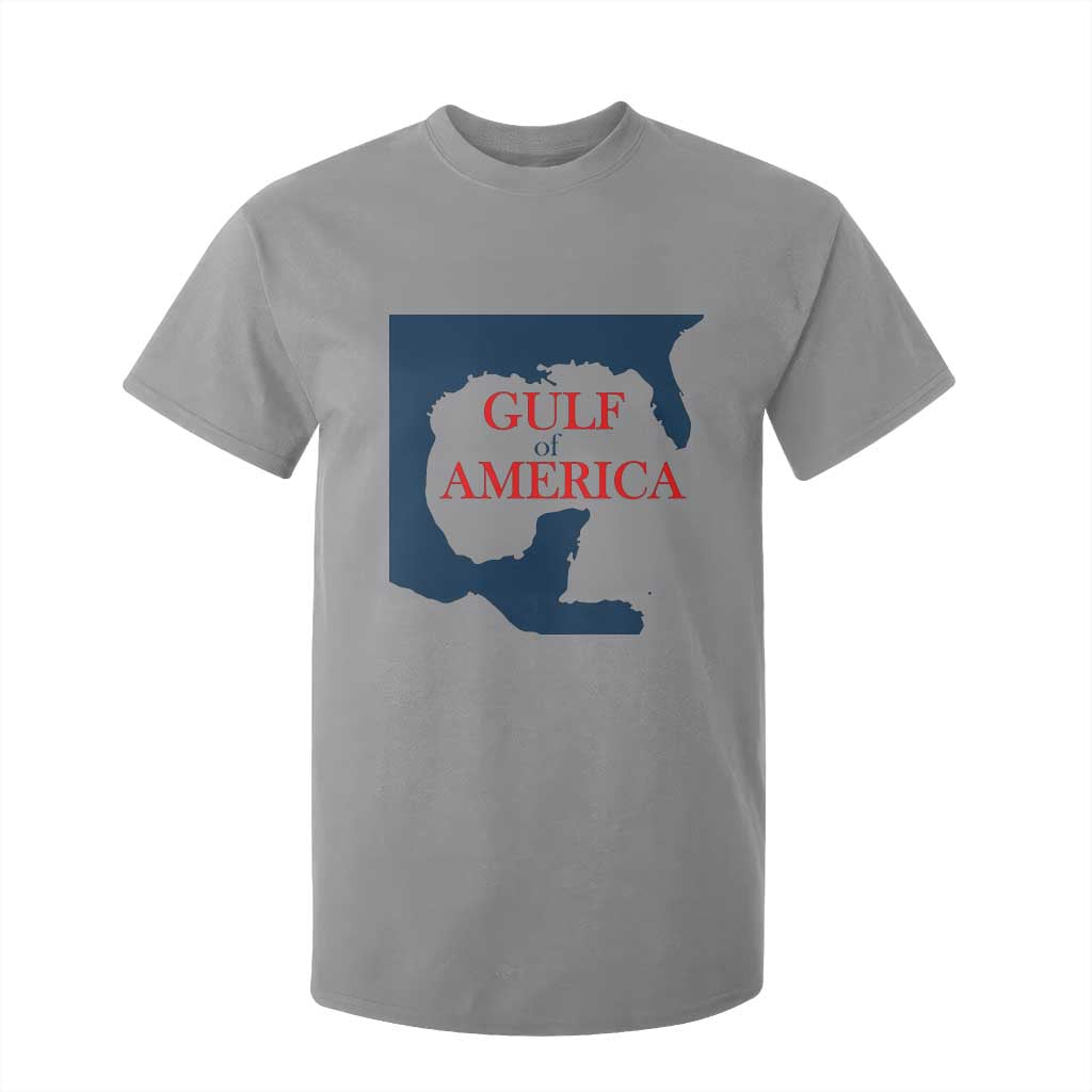 Trump America's Gulf T Shirt For Kid North America Map TS02 Sport Gray Print Your Wear