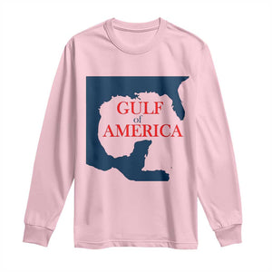 Trump America's Gulf Long Sleeve Shirt North America Map TS02 Light Pink Print Your Wear