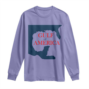 Trump America's Gulf Long Sleeve Shirt North America Map TS02 Violet Print Your Wear