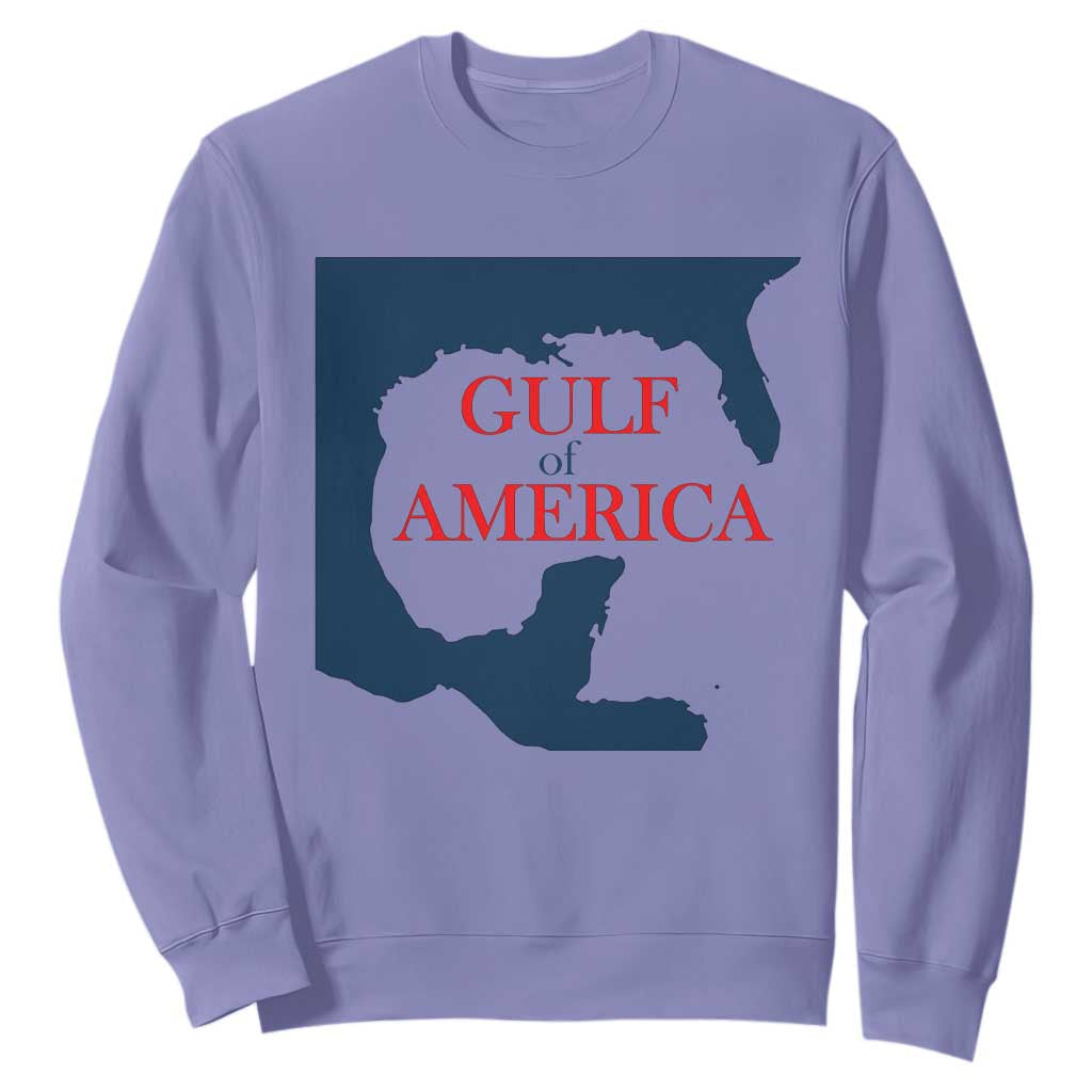 Trump America's Gulf Sweatshirt North America Map TS02 Violet Print Your Wear