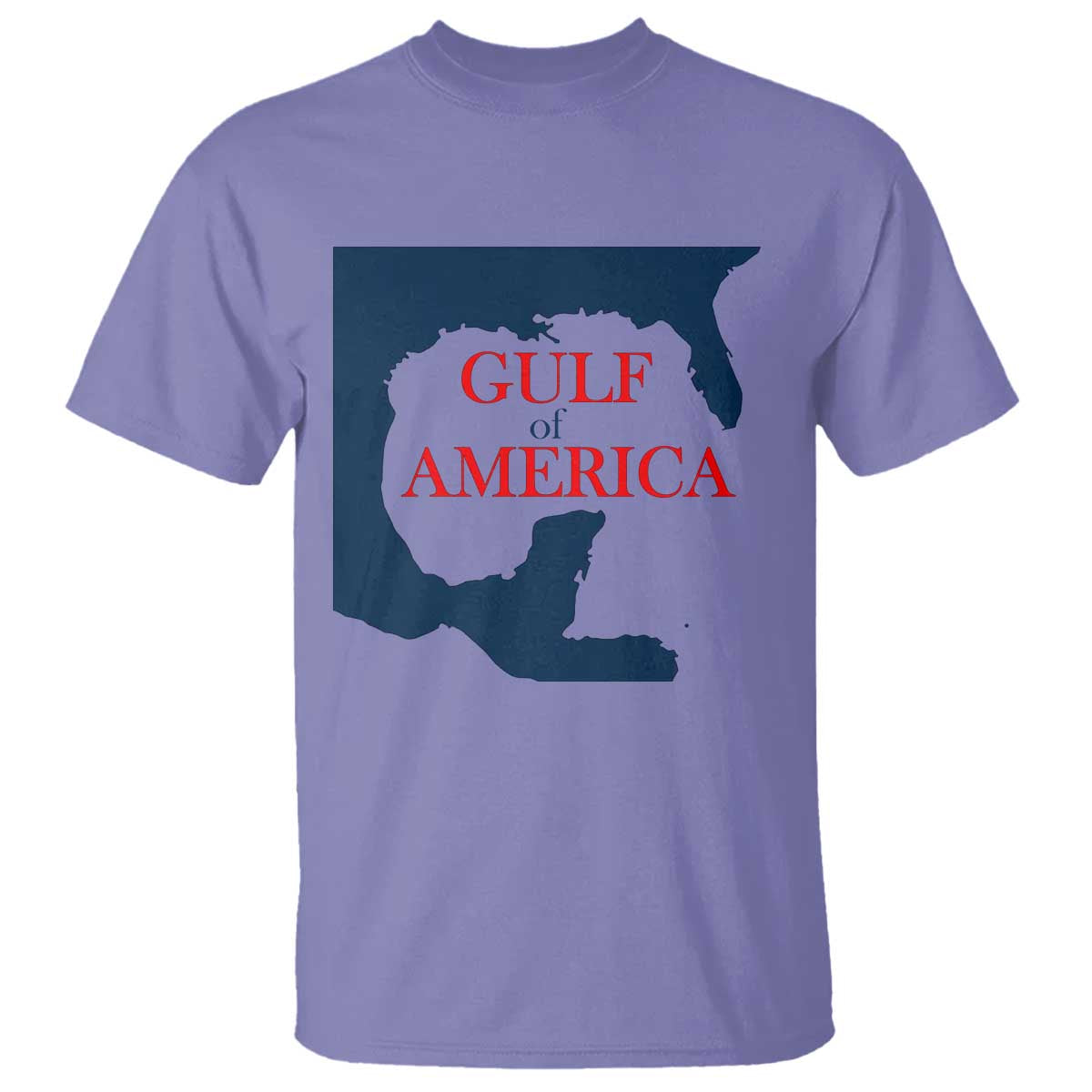 Trump America's Gulf T Shirt North America Map TS02 Violet Print Your Wear