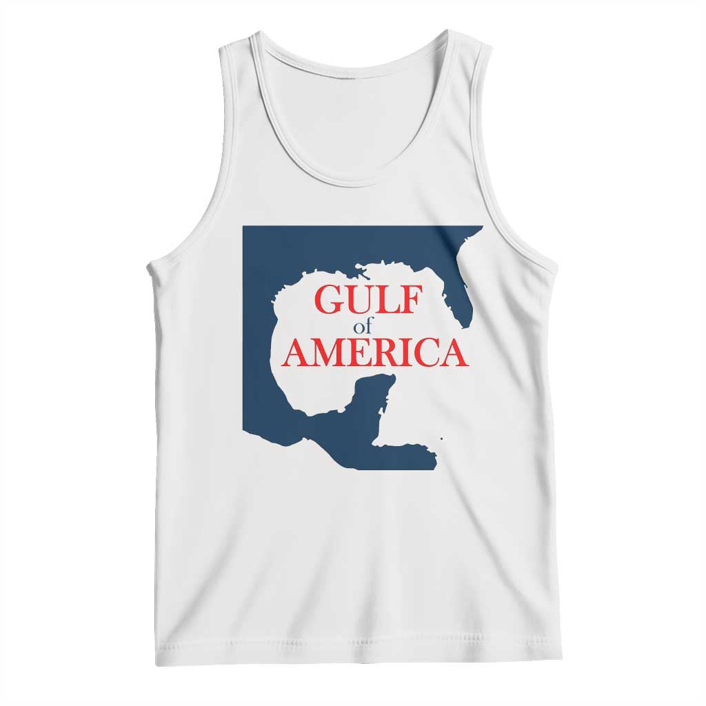 Trump America's Gulf Tank Top North America Map TS02 White Print Your Wear