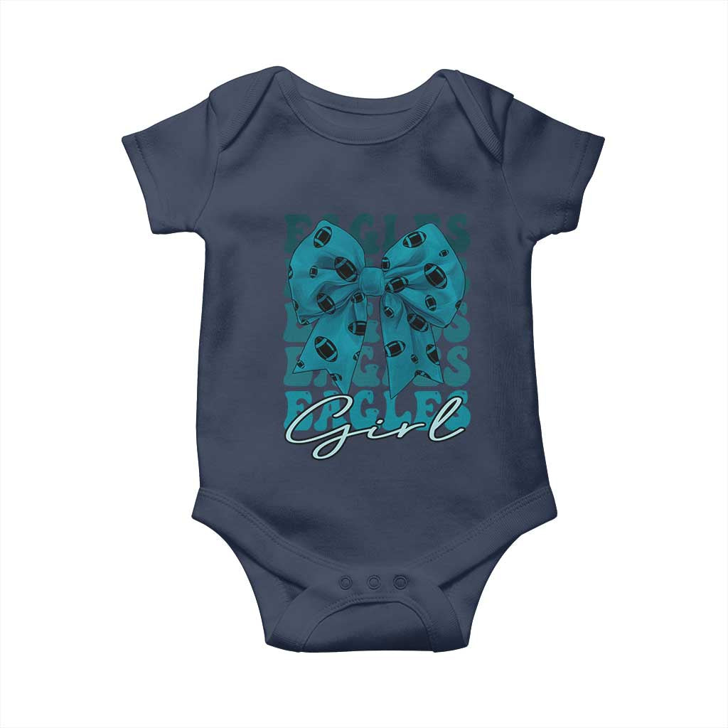 Eagle Girls Coquette Bow Retro Vintage Baby Onesie TS02 Navy Print Your Wear
