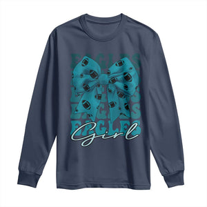 Eagle Girls Coquette Bow Retro Vintage Long Sleeve Shirt TS02 Navy Print Your Wear