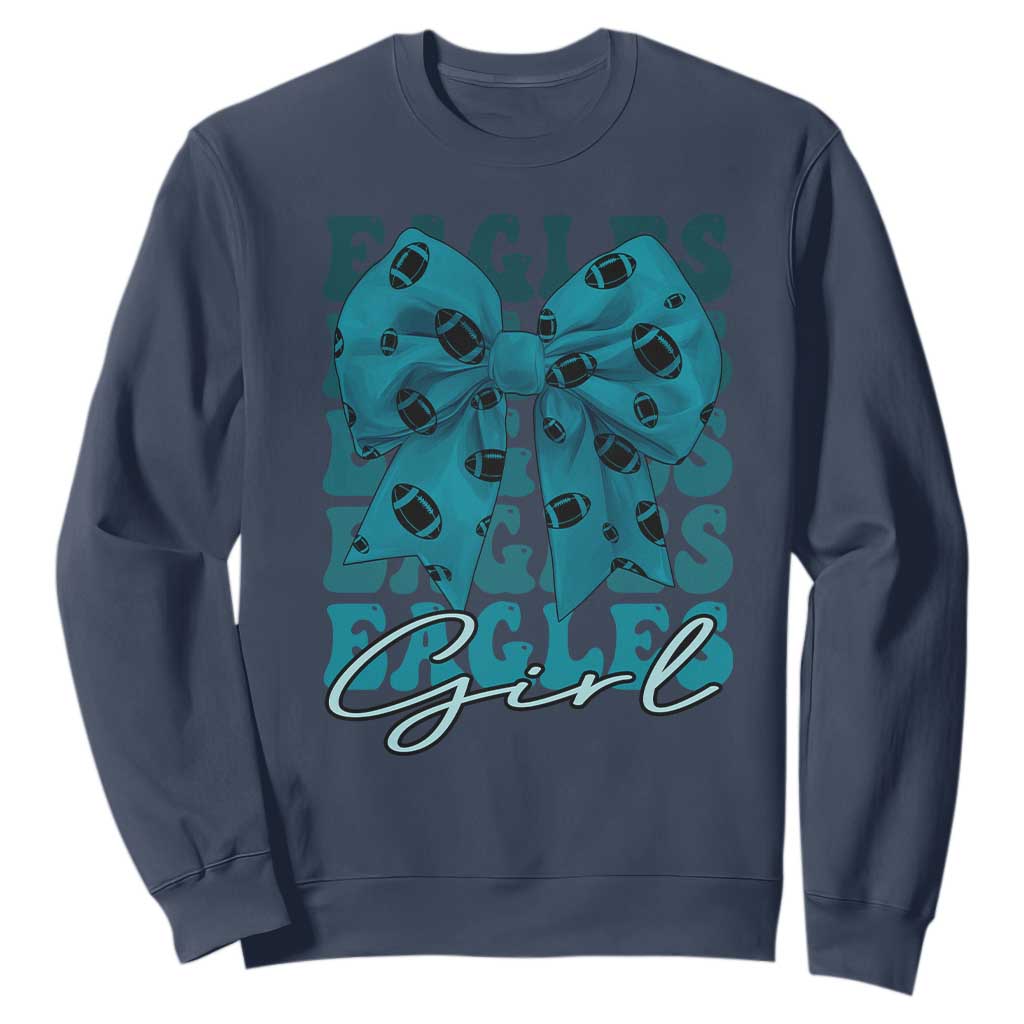 Eagle Girls Coquette Bow Retro Vintage Sweatshirt TS02 Navy Print Your Wear