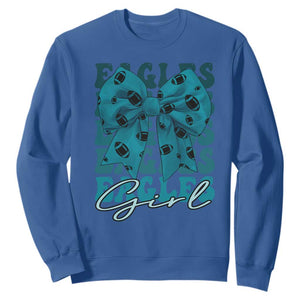 Eagle Girls Coquette Bow Retro Vintage Sweatshirt TS02 Royal Blue Print Your Wear