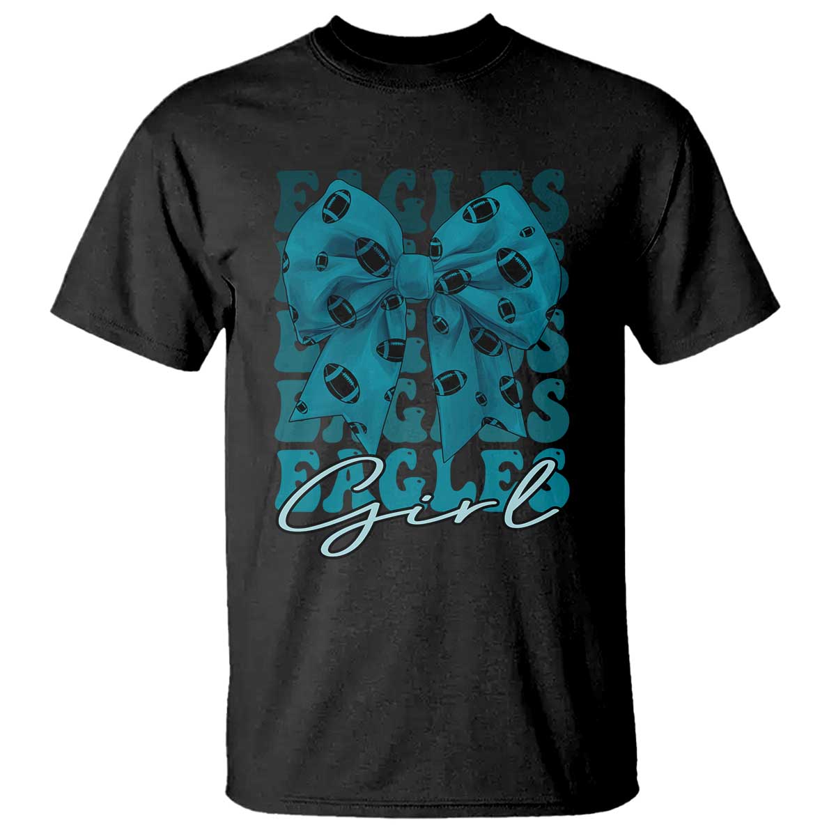 Eagle Girls Coquette Bow Retro Vintage T Shirt TS02 Black Print Your Wear