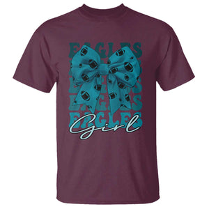 Eagle Girls Coquette Bow Retro Vintage T Shirt TS02 Maroon Print Your Wear