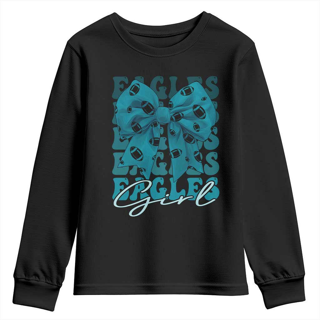 Eagle Girls Coquette Bow Retro Vintage Youth Sweatshirt TS02 Black Print Your Wear