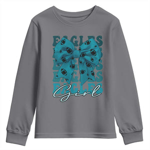 Eagle Girls Coquette Bow Retro Vintage Youth Sweatshirt TS02 Charcoal Print Your Wear