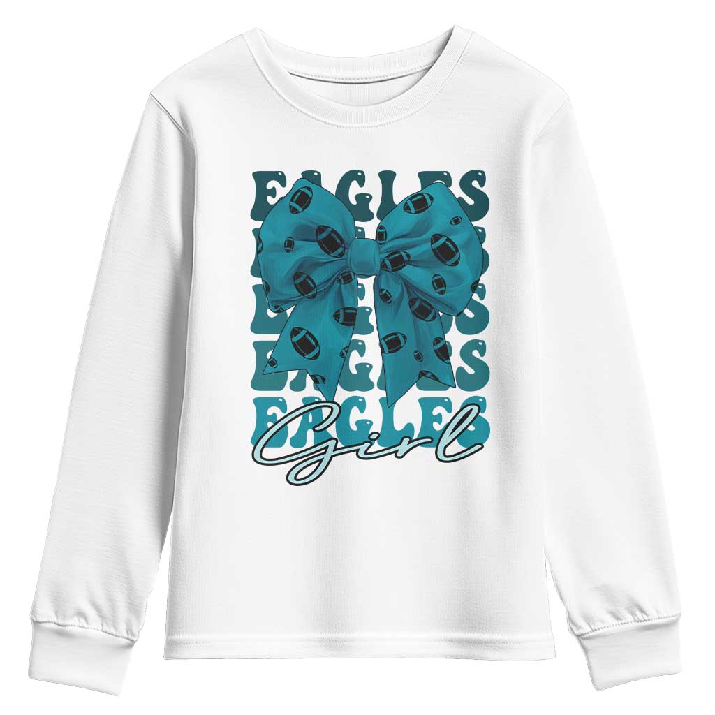 Eagle Girls Coquette Bow Retro Vintage Youth Sweatshirt TS02 White Print Your Wear