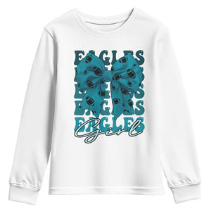 Eagle Girls Coquette Bow Retro Vintage Youth Sweatshirt TS02 White Print Your Wear