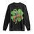 St Patrick's Day Lucky Cowboy Long Sleeve Shirt Retro Vintage Clover TS02 Black Print Your Wear