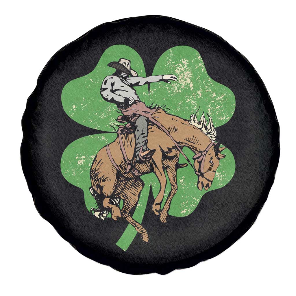 St Patrick's Day Lucky Cowboy Spare Tire Cover Retro Vintage Clover TS02 Print Your Wear