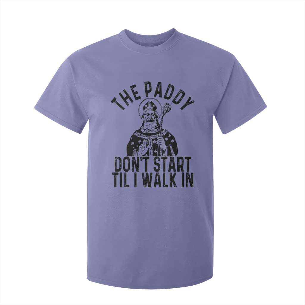 Funny Saint Patrick T Shirt For Kid The Paddy Don't Start Til I Walk In St Patrick's Day Humor TS02 Violet Print Your Wear