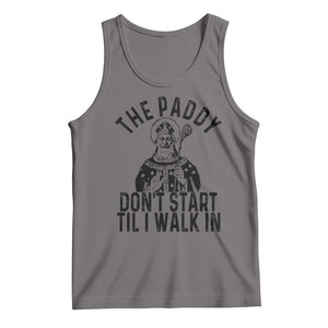 Funny Saint Patrick Tank Top The Paddy Don't Start Til I Walk In St Patrick's Day Humor TS02 Deep Heather Print Your Wear