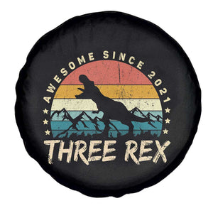 Three Rex 3rd Birthday Spare Tire Cover 3 Years Old Dinosaur Bday Boy TS02 Print Your Wear