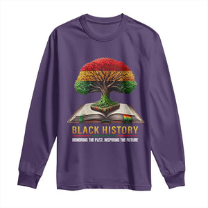 Black History Teacher Long Sleeve Shirt Honoring The Past Inspiring The Future Tree of Life TS02 Purple Print Your Wear