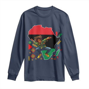Black Son Future Leader Long Sleeve Shirt African American Pride Black History Month TS02 Navy Print Your Wear