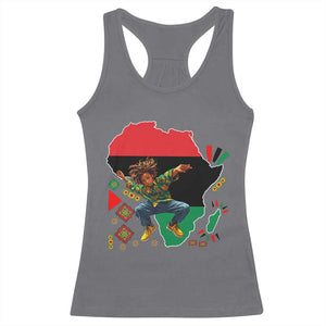 Black Son Future Leader Racerback Tank Top African American Pride Black History Month TS02 Charcoal Print Your Wear