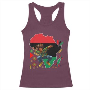 Black Son Future Leader Racerback Tank Top African American Pride Black History Month TS02 Maroon Print Your Wear