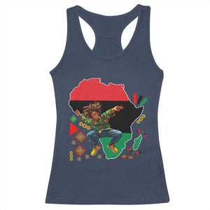 Black Son Future Leader Racerback Tank Top African American Pride Black History Month TS02 Navy Print Your Wear