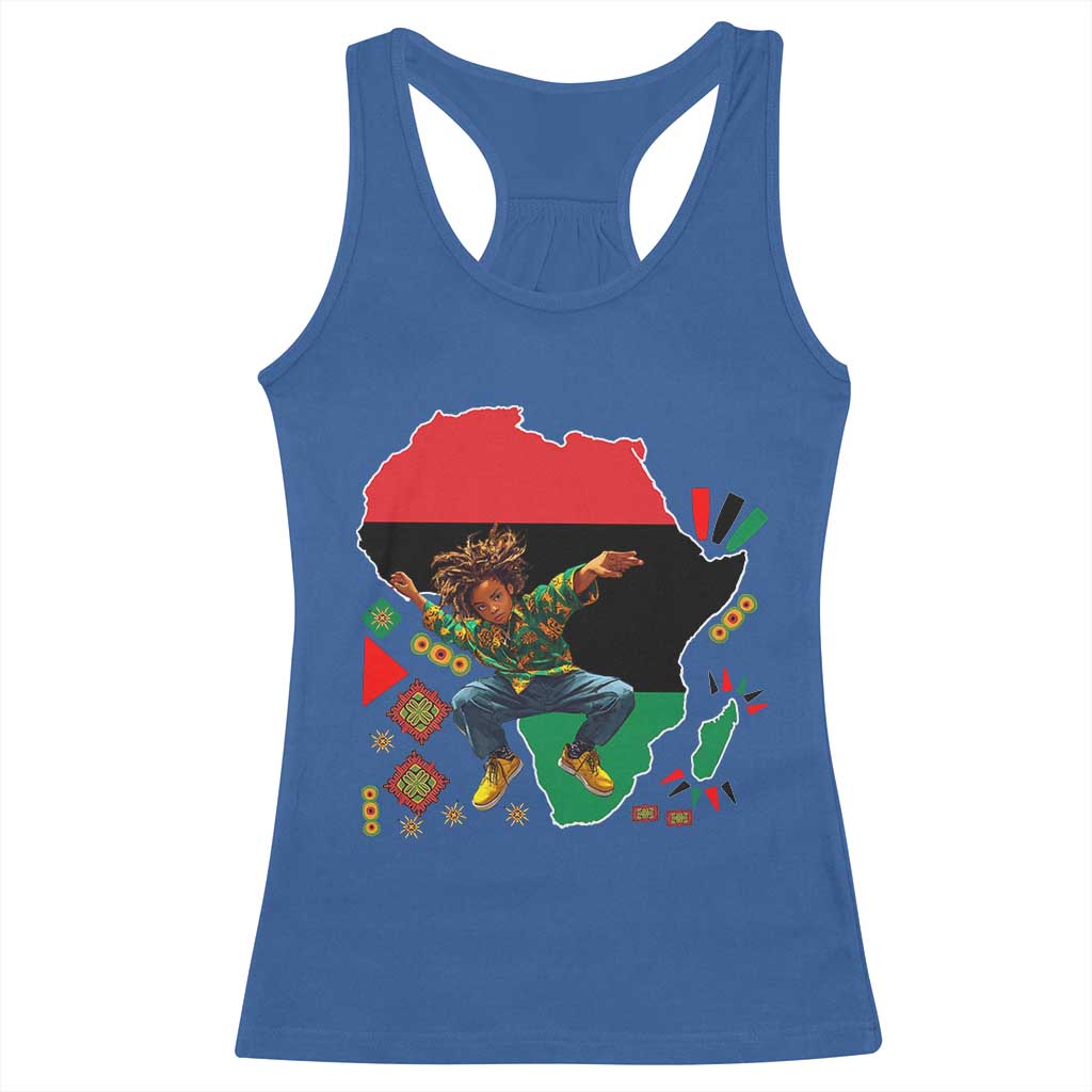 Black Son Future Leader Racerback Tank Top African American Pride Black History Month TS02 Royal Blue Print Your Wear